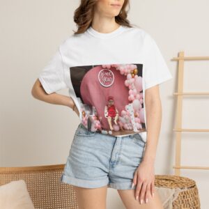 Birthday Photo T-Shirt — Pink Balloon Party Backdrop Print